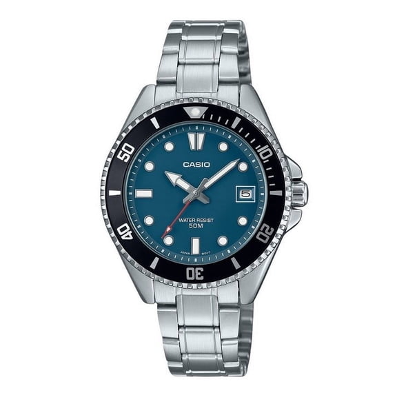 Casio Standard Analog Stainless Steel Blue Dial Quartz MDV-10D-2A1V Men's Watch