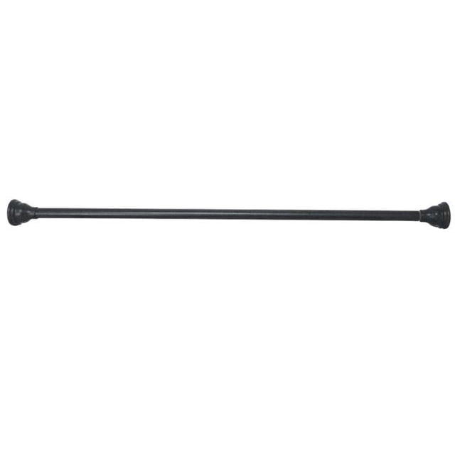 Kingston Brass SR110 Tringle de Douche à Tension Réglable en Acier Inoxydable 60-72 Po. Edenscape avec Bride Décorative, Noir Mat