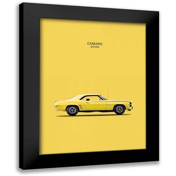 Rogan, Mark 12x14 Black Modern Framed Museum Art Print Titled - Chevy Camaro SS396 1969