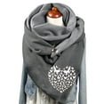 thumbnail image 2 of Rovga Hair Scarf For Women Retro Print Bohemian Scarf Shawl Triangle Scarf Winter Warm Short Scarf Headscarfsummer Gift Grey, 2 of 2