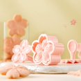 thumbnail image 4 of 4 estilos de sellos de flores de cerezo, cortadores de galletas, molde para galletas de flores, accesorios de repostería (rosa), 4 of 5