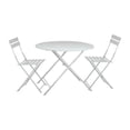 thumbnail image 2 of Carolina Classics  30" Folding Metal Bistro Table with Umbrella Hole in White, 2 of 3