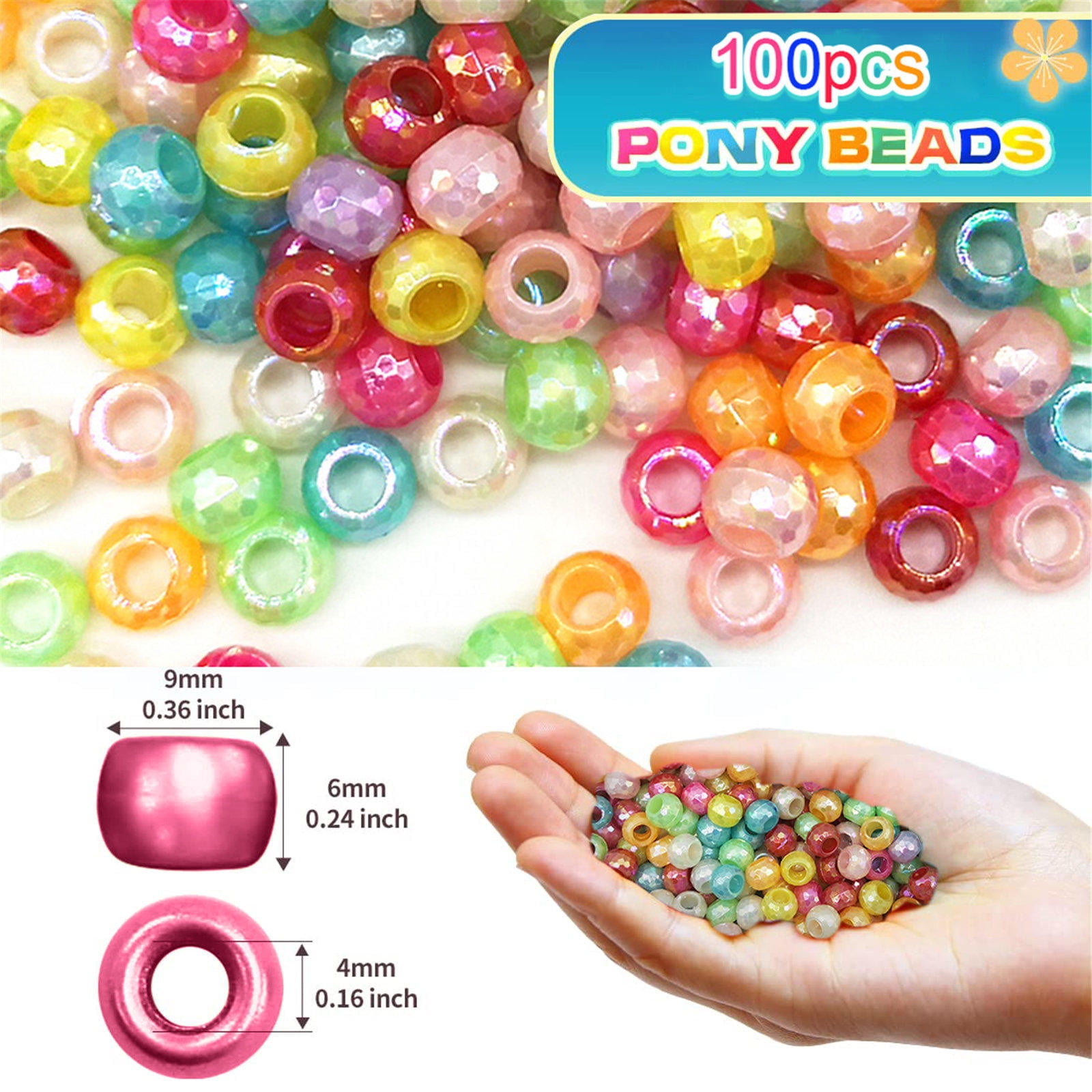 hanxiulin beads glitter beads hair beads craft beads