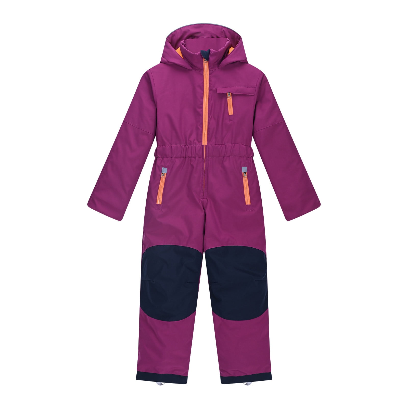 FNFYFH Girls Boys One Piece Snowsuit Waterproof Windproof Ski Snow Hooded Coveralls Winter Outdoor Jumpsuits