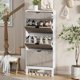 thumbnail image 4 of |3343|space-saving shoe almacenamiento gabinete: three flip-top cajones, adjustable estantes para 18-24 pairs - narrow design para entrada, hallway, front door organization|, 4 of 7