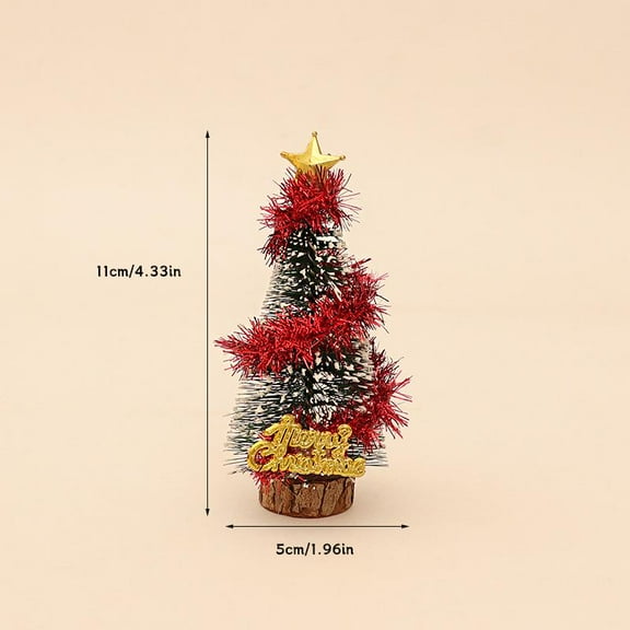 1/12 Dollhouse Mini Christmas Tree Cedar Tree Model Dollhouse Xmas Scene Decor Ornament Doll House Festival Decoration Toys