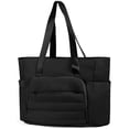 thumbnail image 5 of Gynky Tote Bag for Women, Gym Bag Multi-Pocket Lightweight Duffel Bags Puffy Yoga Mat Bag with Compartments, Quilted Large Nurse Shoulder Handbag Yoga Bag Travel Duffle for Work Dance Sports, 5 of 9