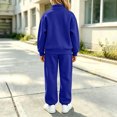 thumbnail image 7 of Kids Girls' 2-Piece Tracksuit Set Half Zip Pullover Sweatshirt and Jogger Sweatpants Long Sleeve Activewear Casual Lounge Wear for Sports Running Play, 7 of 7