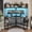 Rustic Brown, variant on L Shaped Desk with Hutch & Keyboard Tray, Corner Computer Desk with Storage Bag for Home Office, Writing Study Desk