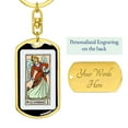 thumbnail image 3 of Tarot Card The Temperance Keychain Dog Tag Stainless Steel or 18k Gold, 3 of 16