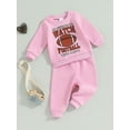 thumbnail image 5 of GXFC Baby Boys Girl Fall Outfits Set Clothes 6M 1T 2T 3T Toddler Boys Long Sleeve Letter Print Sweatshirt and Pants 2 Piece Casual Autumn Clothing for Kids Boys, 5 of 9