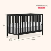Dream On Me Synergy MOD Crib, Made with Sustainable New Zealand Pinewood, Matte Black