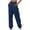 Navy, variant on Nmnitkp Sweatpants Women Excellent Workmanship Elastic Lace-Up Casual Solid Color High-Waisted Zipper Pocket Tapered Sweatpants Streetwear Beige,2XL