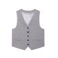thumbnail image 3 of HH TRAF 2024 Camiseta sin mangas de verano para mujer, estilo urbano, con cuello en V, sin mangas, con bolsillos y una botonadura, en 3 colores, 3 of 4