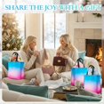 thumbnail image 3 of 0 Pcs Reusable Gift Bags Set Glossy Grocery Gift Tote with Handle for Weddg Mothers Day Sprg Event Graduation, 3 of 7