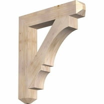 Ekena Millwork 5 1/2"W x 34"D x 38"H Balboa Craftsman Smooth Bracket, Douglas Fir