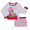 Strawberry Shortcake White, variant on Hello Kitty Girls Long Sleeve Sleep Top and Shorts Pajama Set, 2-Piece, Sizes 4-12