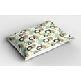 thumbnail image 2 of Ambesonne Vintage Pillow Sham, Abstract Ornate Flower, 26" X 20", Seafoam Brown Green, 2 of 2