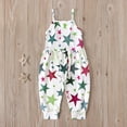 thumbnail image 6 of Tfken Jumpsuit For Girls Summer Sleeveless Graphic Comfy Casual Jumpsuit Daily Wear Child Fashion Clothes Size 4-5 Years White, 6 of 9
