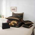 thumbnail image 5 of Feelyou Adult Hippie Aztec Twin Bedding Sets 7-Piece, Bohemian Triangle Abstract Bedding Comforter Set, Woodland Wildlife Bear Reversible Sheet Sets, Breathable Home Decor, 5 of 7