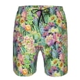 thumbnail image 3 of Goofa Blooming Cactus Printed Mens Swim Trunks Summer Quick Dry Short Beach Swimwear Bathing Suits-3X-Large, 3 of 9