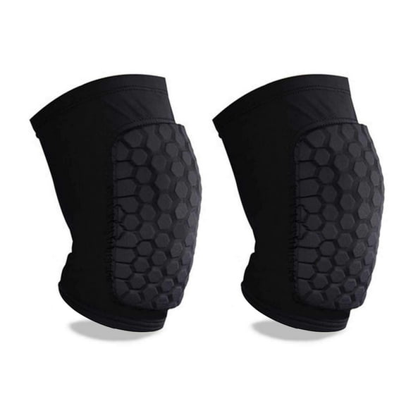 Knee Compression Pads,Basketball Knee Pads with Honeycomb Padding, Hex Knee Pads Sleeves for Men and Women M (A Pair)