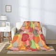 thumbnail image 2 of Throw Blanket for Couch Sofa and Bed, Colorful fruit Super Soft Plush Throw Blanket, Fuzzy Cuteness Comfy Warm Washable Flannel Blanket & Throws for All Season 40"x30", 2 of 5