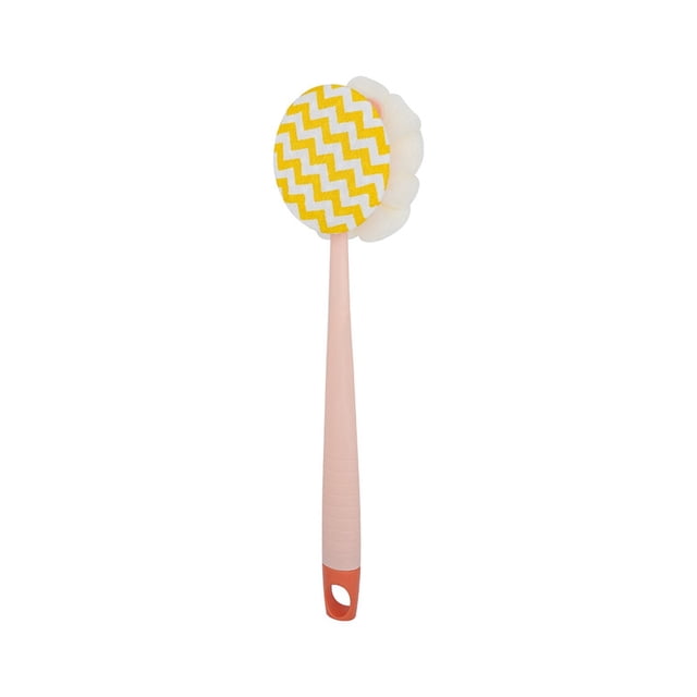 Long Handle Bath Brush And Back Scrubber 2 In 1 Exfoliating Shower Brush For Deep Cleansing And Smooth Skin With Ergonomic Design