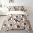 thumbnail image 2 of King Size Dog Bedding Set Cute Corgi Comforter 7 Pieces Bedroom Decor Kawaii Puppy Animals Sheet Set Cartoon Pet Paw Flat Sheet With 2 Pillow Cases, 2 of 5