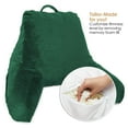 thumbnail image 5 of Clara Clark Backrest with Arms and Pockets- Premium Shredded Memory Foam, Medium, Hunter Green, 5 of 7