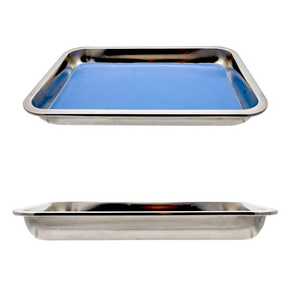 GSC International 365 Dissecting Pan Stainless Steel With Plastisol Pad Size 13x9x2". Affordable STEM Science Tool for Classroom & Homeschool Education.