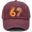 Claret, variant on 67 Meme Thanksgiving Turkey Day Hat Funny Holiday Six Seven Cap