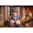 thumbnail image 4 of Northlight Winter Nordic Girl Sitting Christmas Figure - 16" - Gray and White, 4 of 6