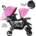 thumbnail image 3 of Carriola gemelar para bebé THE BABY SHOP Rosa Plegable Reclinable, 3 of 8