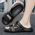 thumbnail image 3 of Men's Beach Slippers with Soft Low Arch Support Comfortable Thick Sole Anti Slip Easy To Clean, 3 of 5