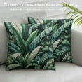 thumbnail image 3 of GOSMITH  Tropical Leaves Throw Pillow Covers Green Palm Leaf Decorative Pillows Cushion Cases for Couch Sofa Bed Home Decor, 3 of 5