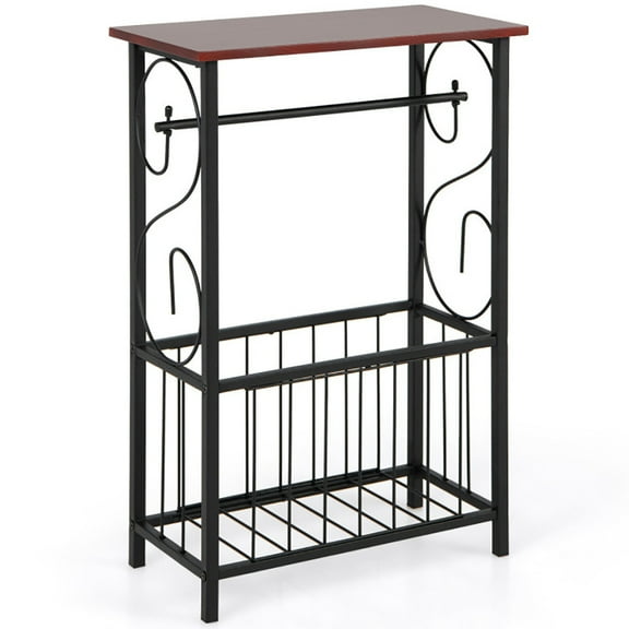 YYAo Dining Table,Side Table,Nightstand,Side Sofa Narrow Table with Removable Paper Holder for Living Room-Brown