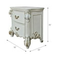 thumbnail image 6 of ACME Vendome 2-Drawer Wooden Nightstand in Antique Pearl, 6 of 6