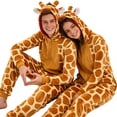 thumbnail image 6 of CVBCOS Adult Giraffe Halloween Unisex Costume Onesie Pajamas-Plush One Piece Cosplay Suit for Women and Men, 6 of 7