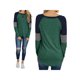 thumbnail image 5 of VISgogo Mujer Casual Patchwork Camiseta, Otoño e Invierno Rayas Manga Larga Cuello Redondo Jersey VISgogo moda, 5 of 6
