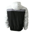 thumbnail image 4 of Ma Croix Mens Two Tone Hoodie Windbreaker Lightweight Slim Fit Quick Dry Outerwear Jacket, 4 of 5