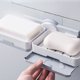 thumbnail image 5 of Jabonera de plástico para pared, ahorra espacio, gris claro, 1 nivel, instalación sin complicaciones, organizador de baño resistente con drenaje, 5 of 5