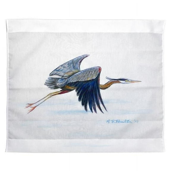 Betsy Drake TP327 24 x 30 in. Eddies Blue Heron Outdoor Wall Hanging