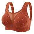 thumbnail image 1 of Gibobby Brasieres para mujer Sujetador Sexy de talla grande para mujer, estilo, sin anillo de, sujetador estampado con sujetador de tamaño antibrillante para reunión(Marrón,44), 1 of 3