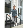 thumbnail image 4 of COOFANDY Men's Flannel Plaid Shirts Long Sleeve Casual Button Down Shirt with Pockets, 4 of 5