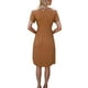 thumbnail image 5 of VISgogo Vestido casual para mujer Cuello redondo Split Manga corta Cintura alta Dobladillo curvo Vestidos de color sólido VISgogo moda, 5 of 6