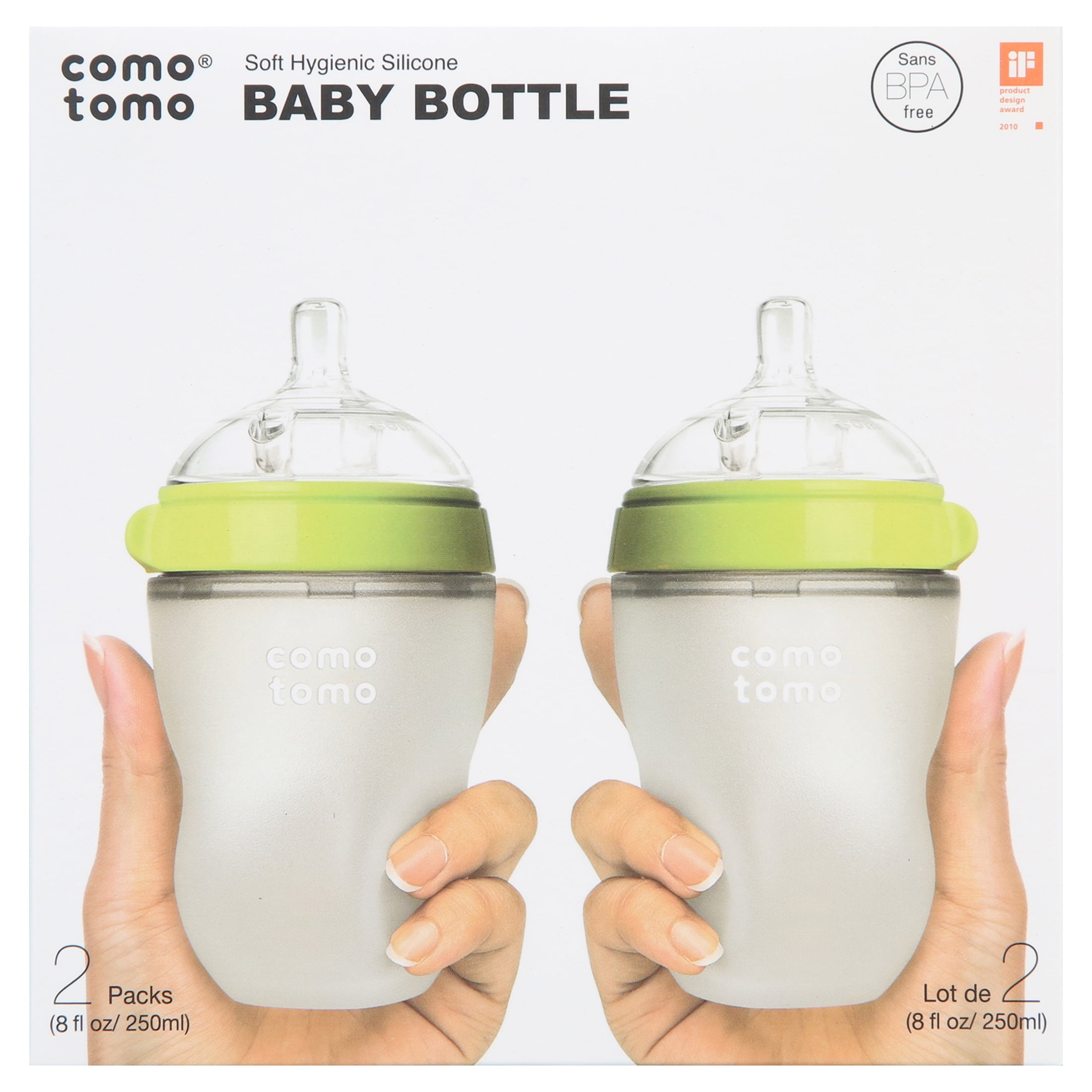 comotomo 8 oz baby bottle green