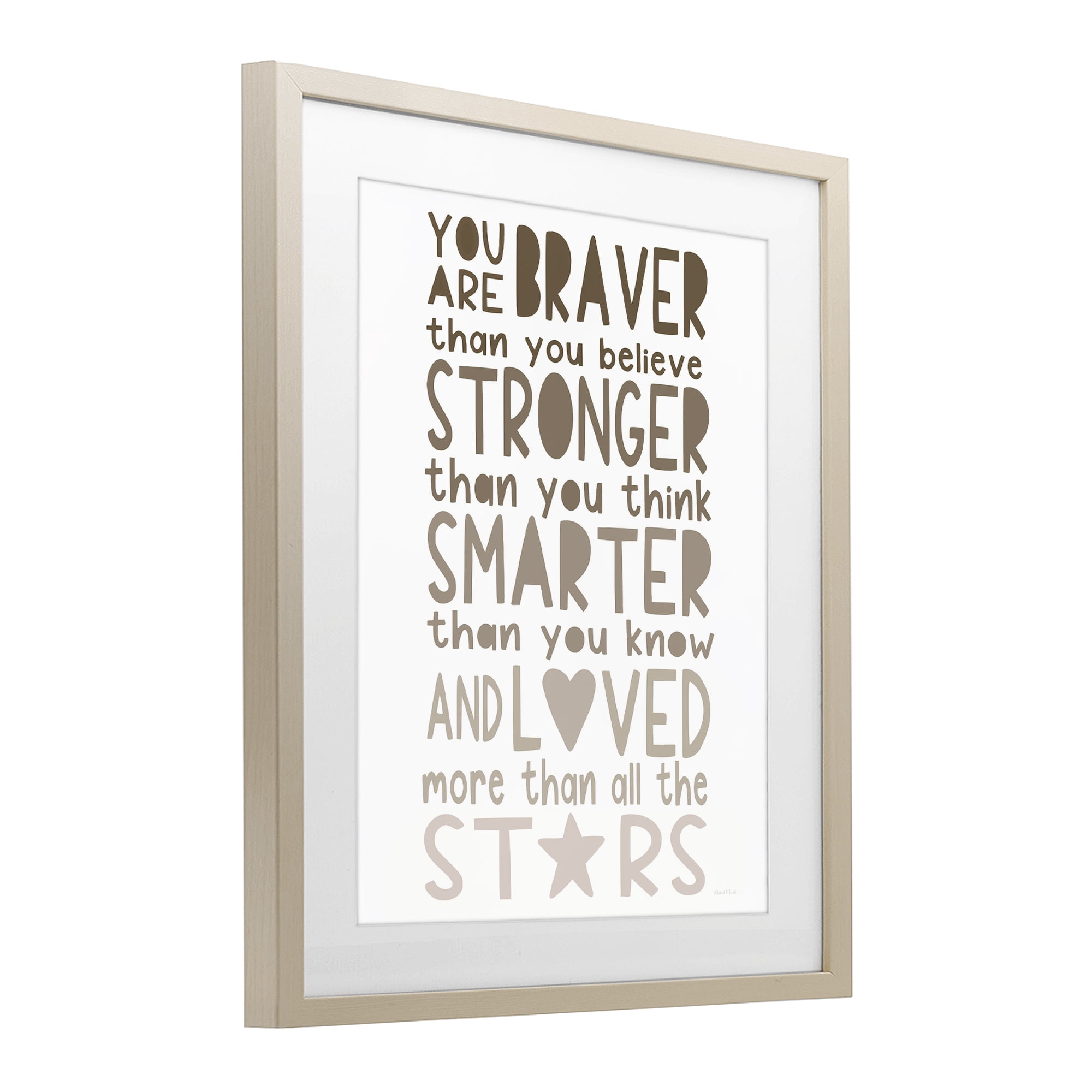 Stupell Industries Loved More Than The Stars Birch Framed Print Under Glass, design by Elizabeth Tyndall