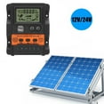 thumbnail image 1 of Dual USB Solar  Controller, PWM 12V 24V Automatic Adaptation, Large LCD Screen, Low Self Consumption, Phone Charging, ABS Material, Orange Color, Standby Current: 12V,, 1 of 7
