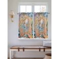 thumbnail image 2 of Octopus Coastal 2 Panel Kitchen Curtains for Windows, Summer Nautical Starfish Coral Brown Anchor Bathroom Privacy Curtain, Home Décor Window Treatment for Bedroom/Living Room 55"x45", 2 of 6